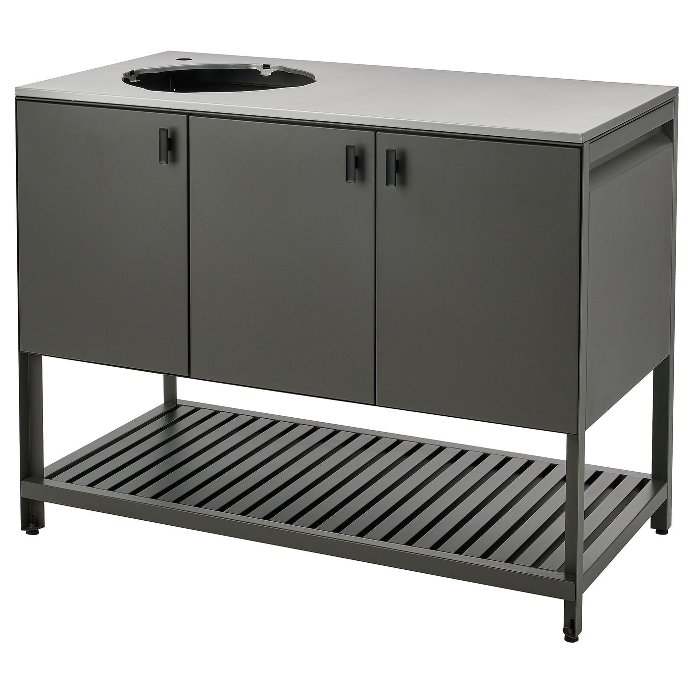 BÅTSKÄR unit for sink, outdoor/dark grey, 120x93x60 cm