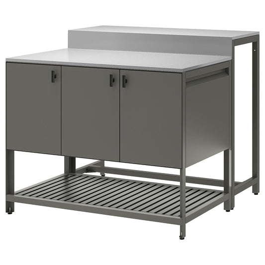 BÅTSKÄR outdoor kitchen island w bar table, 120x93x100 cm