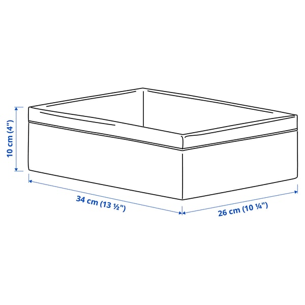 BAXNA organiser, grey/white, 26x34x10 cm