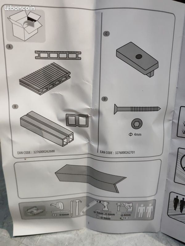 FIXING CLIPS FOR KYOTO COMPOSITE WOOD PLANKS