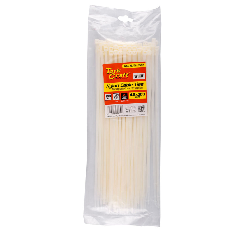 BLACK CABLE TIES 3.7X350MM 100 PIECES