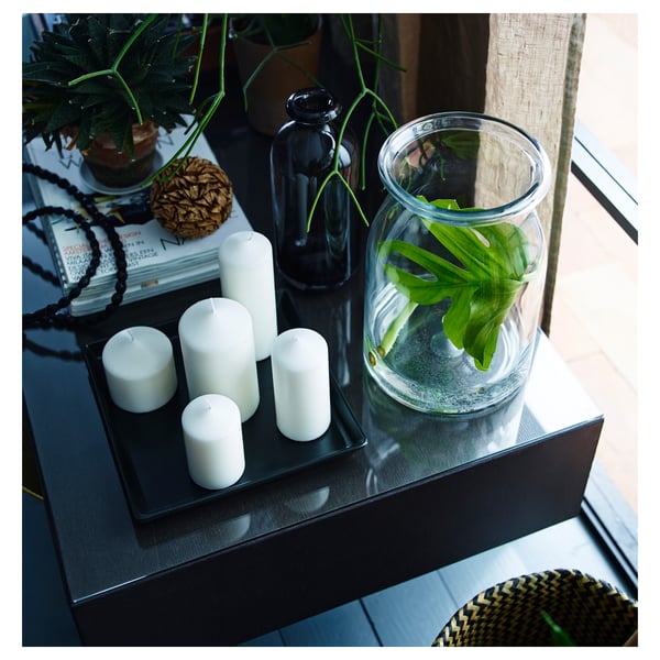 BEGÄRLIG vase, clear glass, 29 cm