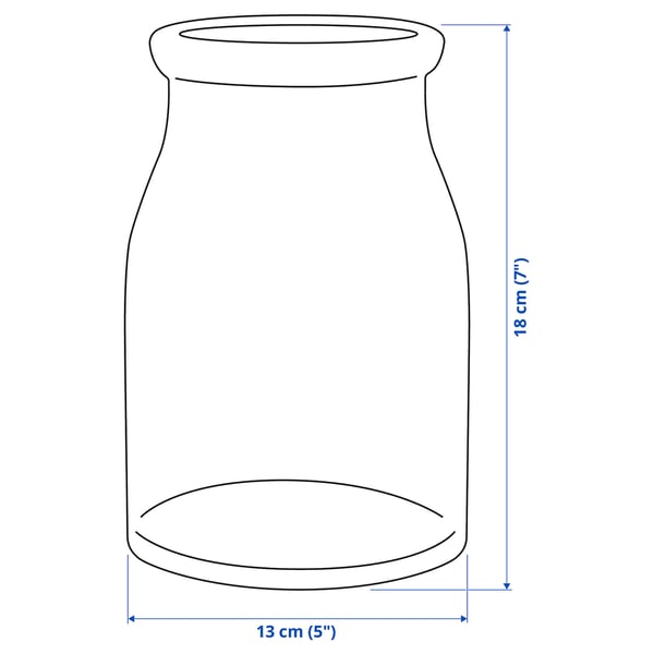 BEGÄRLIG vase, clear glass, 29 cm
