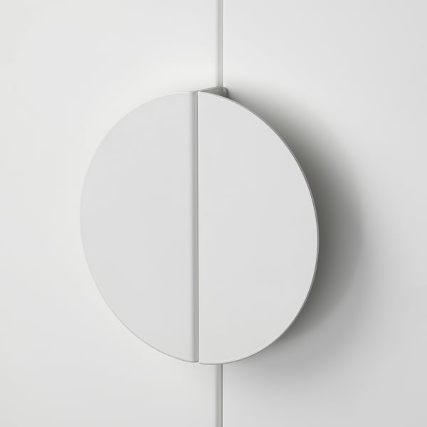 BEGRIPA handle, white/half-round, 130 mm, 2 pack