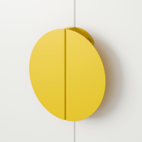 BEGRIPA handle, yellow/half-round, 130 mm, 2 pack