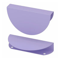 BEGRIPA handle, lilac/half-round, 130 mm, 2 pack