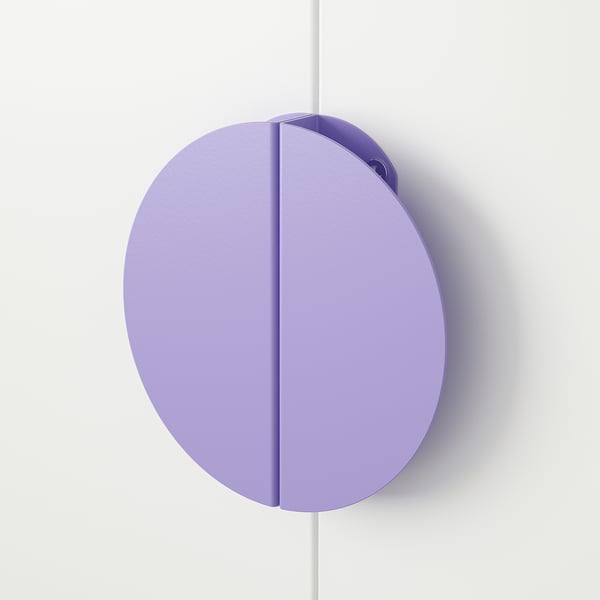 BEGRIPA handle, lilac/half-round, 130 mm, 2 pack