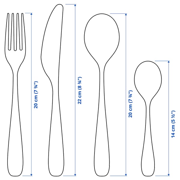 BEHAGFULL 24-piece cutlery set, stainless steel