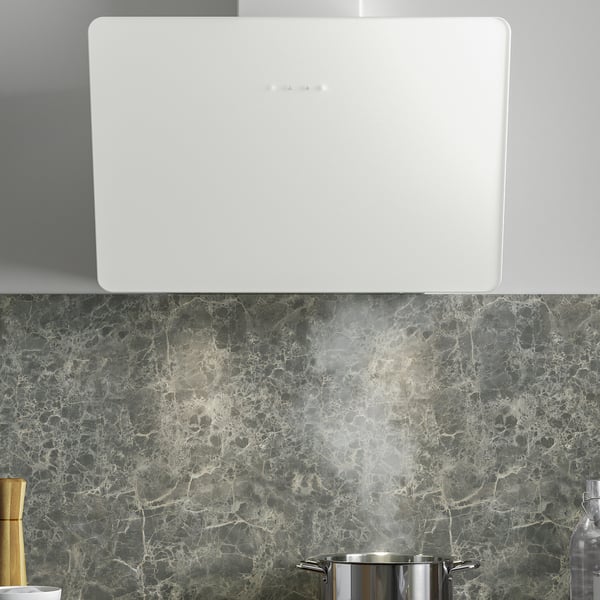 BEJUBLAD wall mounted extractor hood, white, 66 cm