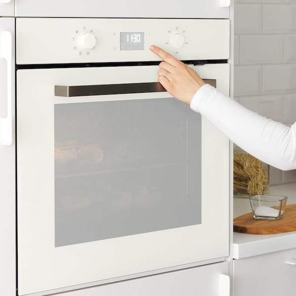 Ikea BEJUBLAD Heat-coated oven - white glass ,