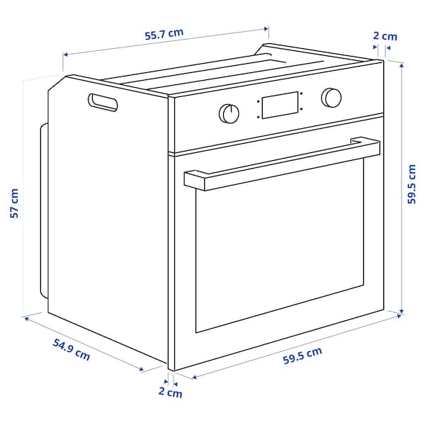 Ikea BEJUBLAD Heat-coated oven - white glass ,