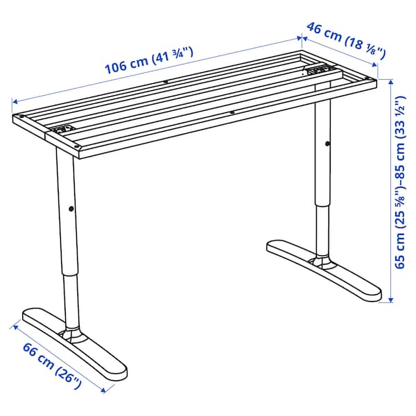 Ikea BEKANT - Underframe for table top, white, 120x80 cm