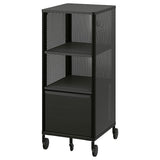 BEKANT storage unit on castors, mesh/black, 41x101 cm