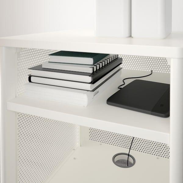 Ikea BEKANT - Storage unit with smart lock, mesh white, 41x61 cm