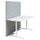 BEKANT desk with screen, white/grey