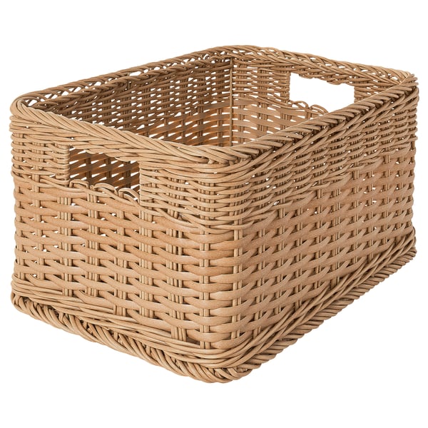 BEKNA basket, plastic rattan, 25x35x20 cm