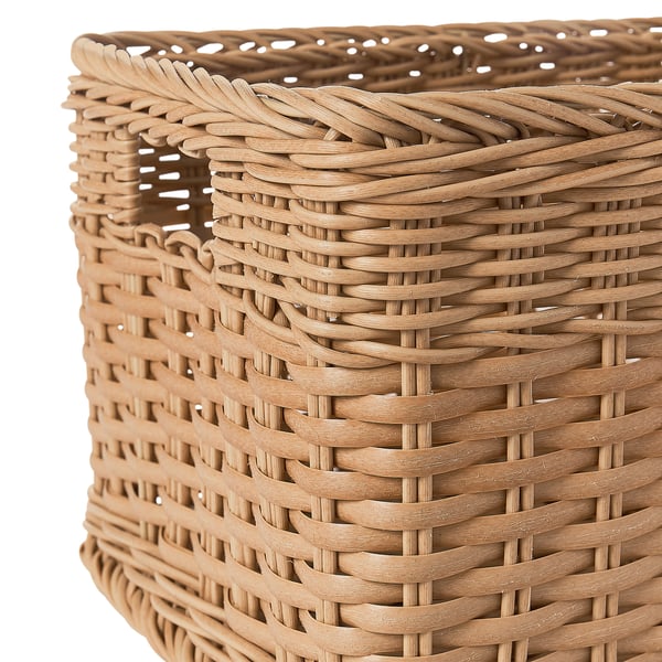 BEKNA basket, plastic rattan, 25x35x20 cm