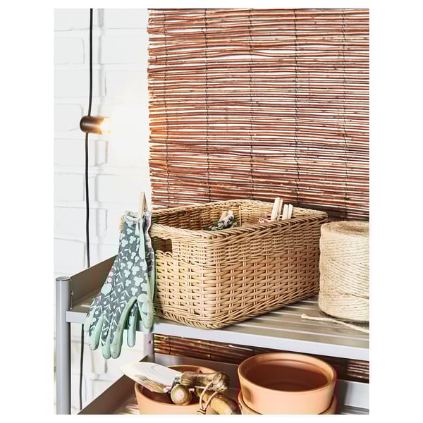BEKNA basket, plastic rattan, 25x35x20 cm