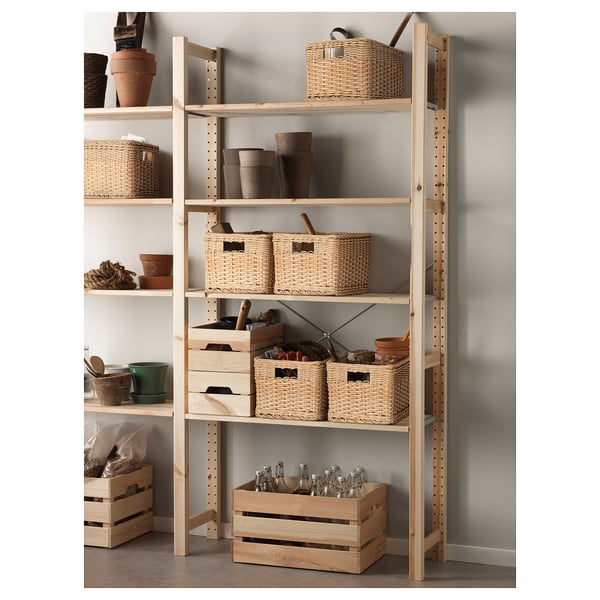 BEKNA basket, plastic rattan, 25x35x20 cm