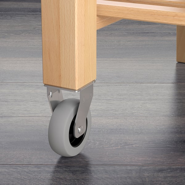 BEKVÄM kitchen trolley, beech, 58x50 cm
