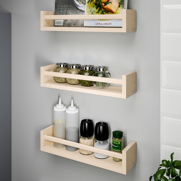 BEKVÄM spice rack, aspen, 40x9x10 cm
