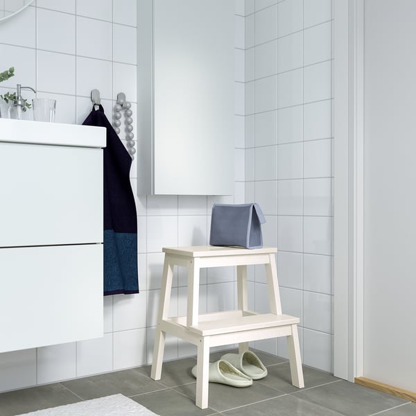 BEKVÄM step stool, white, 50 cm
