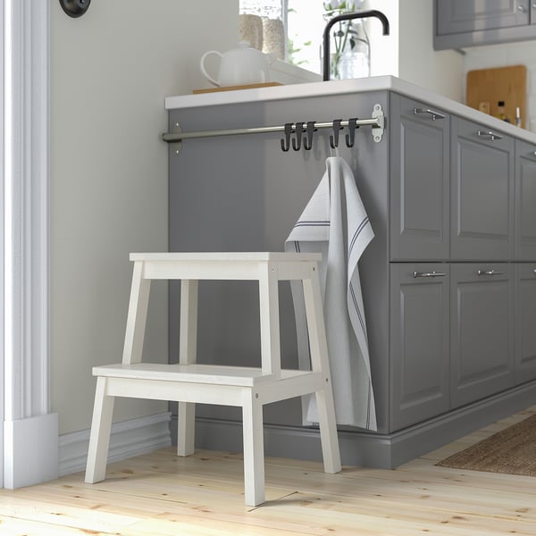 BEKVÄM step stool, white, 50 cm
