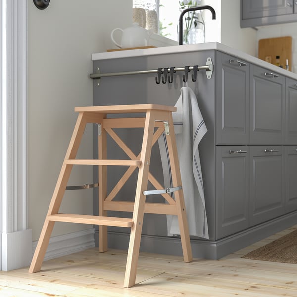 BEKVÄM step stool, beech, 63 cm