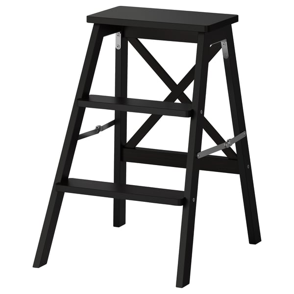 BEKVÄM step stool, black, 63 cm