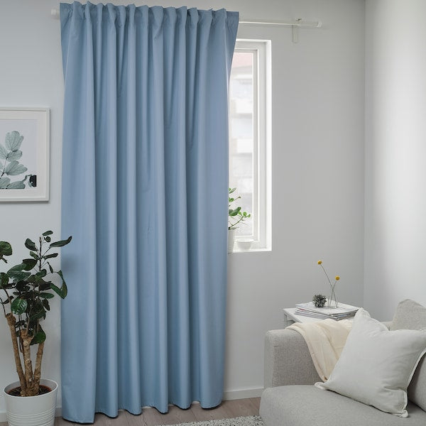 BENGTA Blackout curtain, 1 length - blue 210x300 cm , 210x300 cm