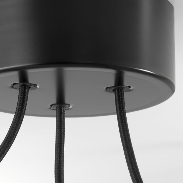 BENGTSBOL - Pendant lamp with 3 lights, black ,