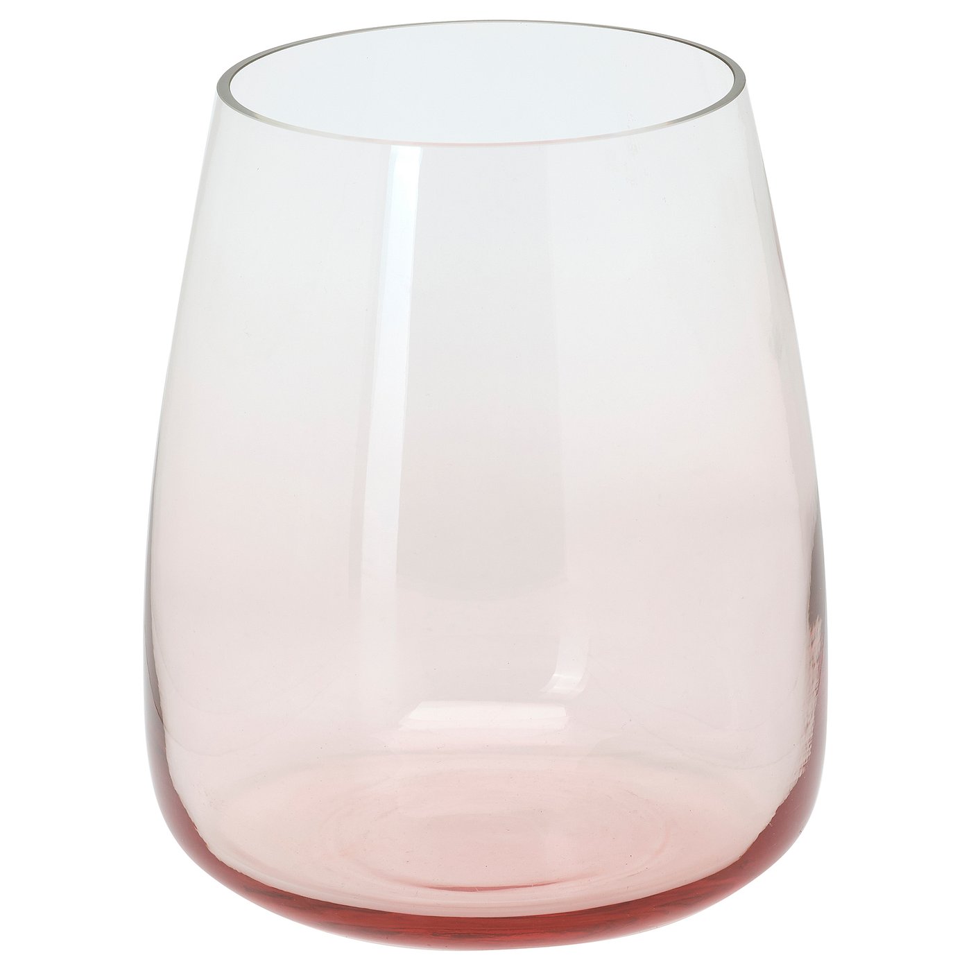 BERÄKNA vase, glass/light pink, 15 cm