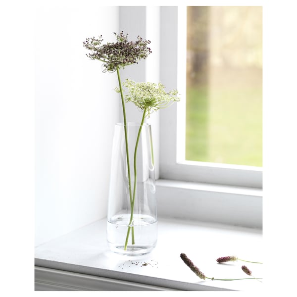 BERÄKNA vase, clear glass, 15 cm