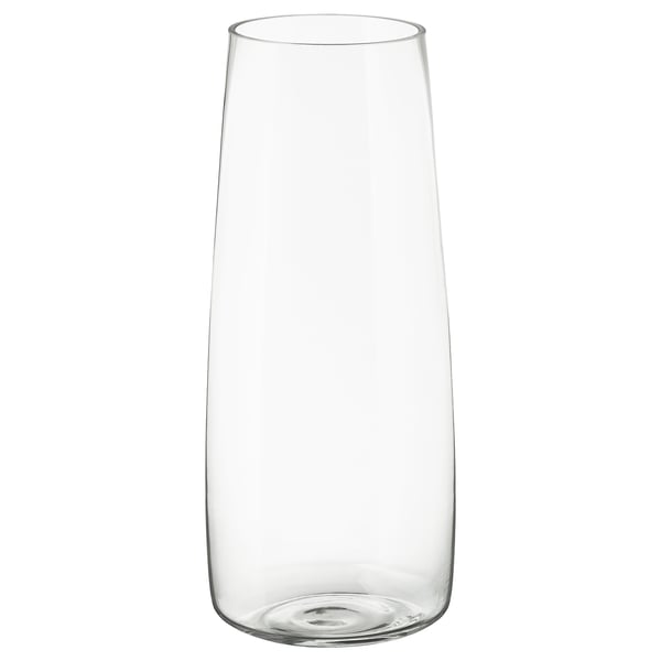 BERÄKNA vase, clear glass, 45 cm