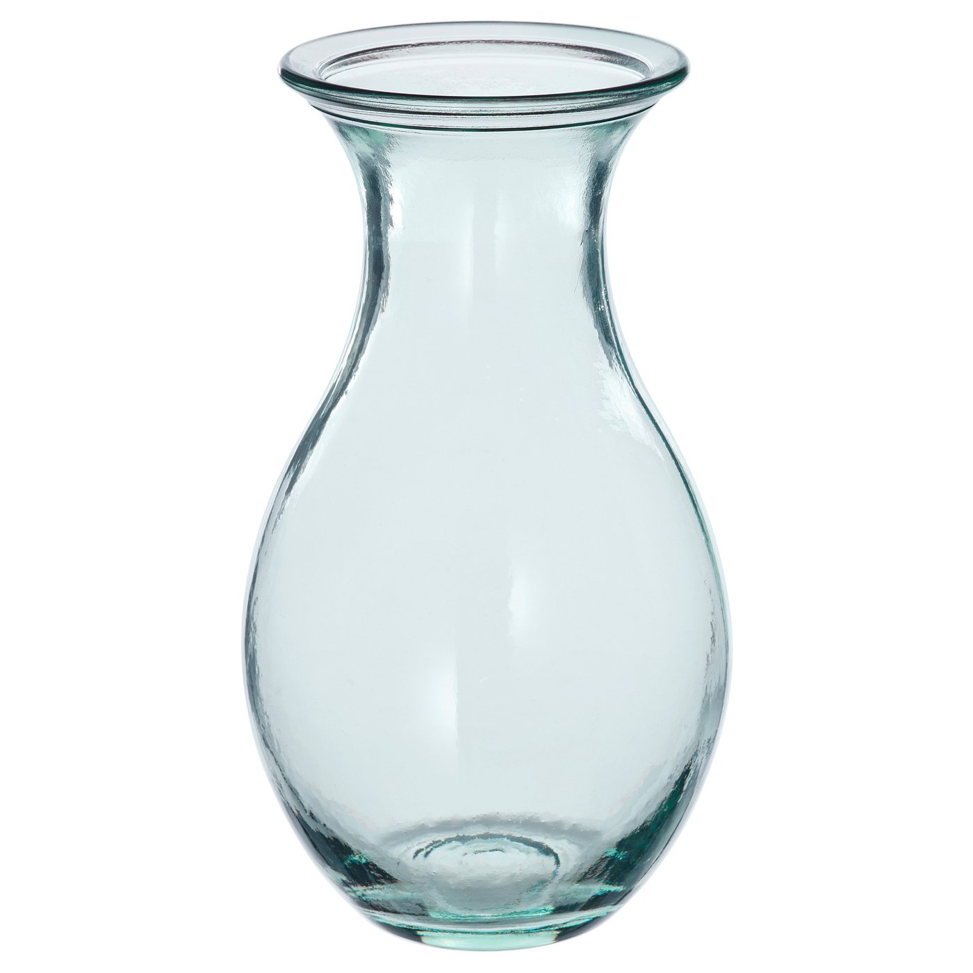 BERGKÖRSBÄR vase, glass/green, 15 cm