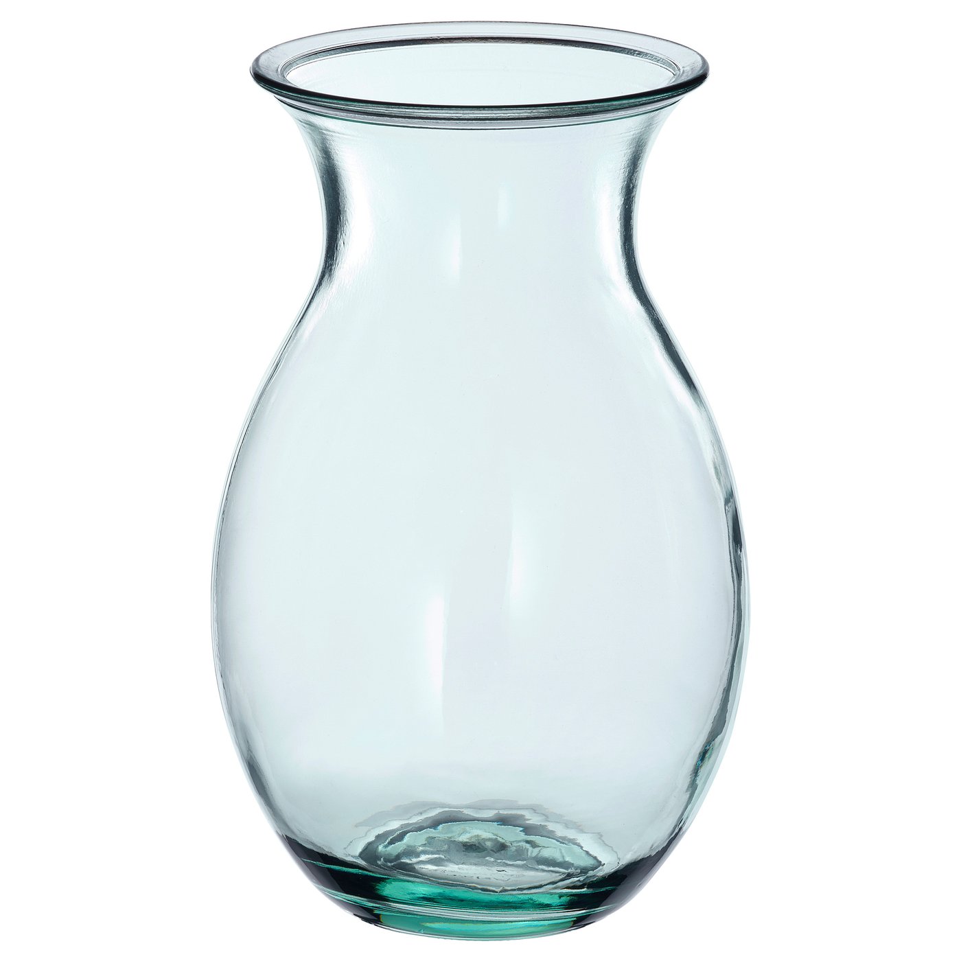 BERGKÖRSBÄR vase, glass/green, 20 cm