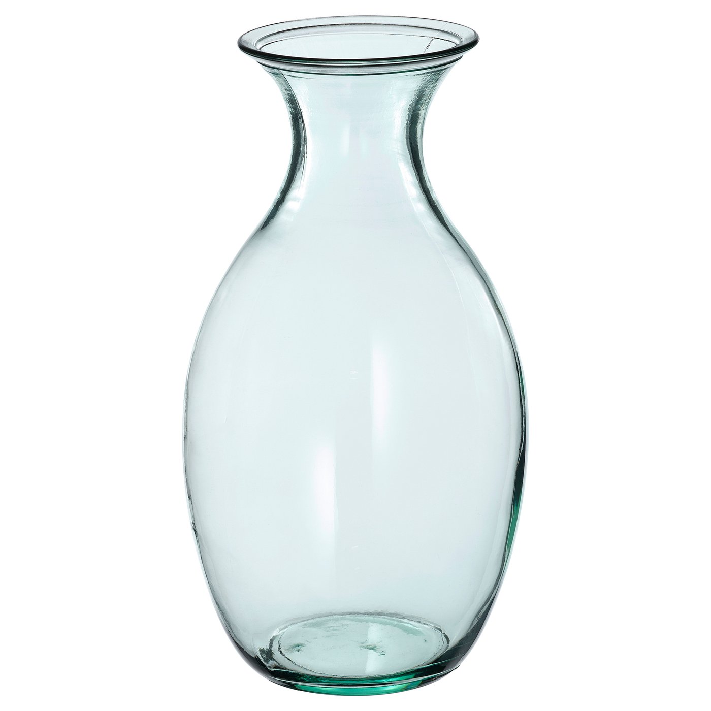 BERGKÖRSBÄR vase, glass/green, 15 cm