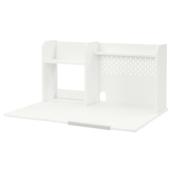 BERGLÄRKA desk top and shelf, white, 100x70 cm
