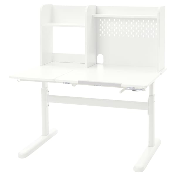 BERGLÄRKA - Table top and shelf, white,100x70 cm