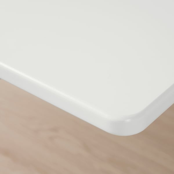 BERGLÄRKA - Desk, white/tilting,100x70 cm