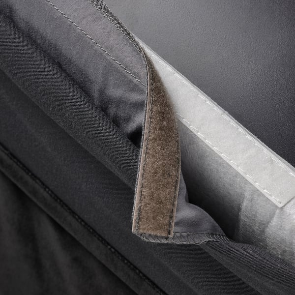 BERGMUND chair cover, medium long, Djuparp dark grey