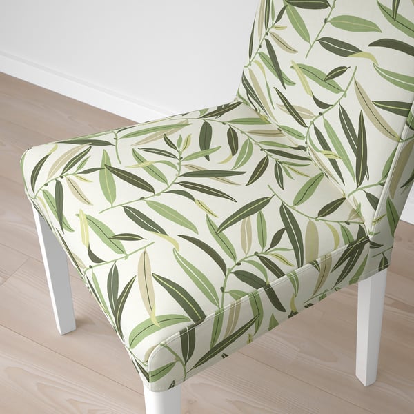 BERGMUND chair, white/Fågelfors multicolour, 52x95x59 cm
