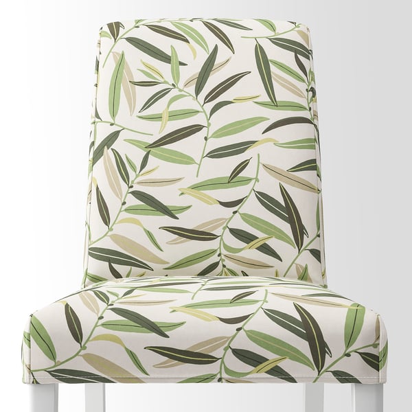 BERGMUND chair, white/Fågelfors multicolour, 52x95x59 cm