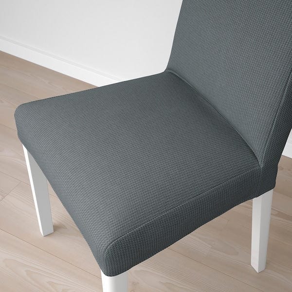 Ikea BERGMUND Chair - white/Nykvarn grey ,