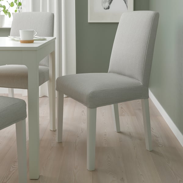 BERGMUND chair, white/Orrsta light grey, 52x96x59 cm