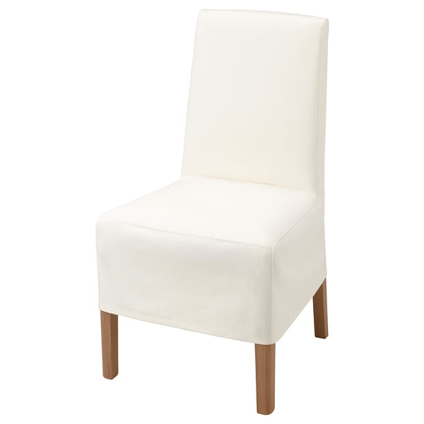 BERGMUND chair w medium long cover, oak effect/Inseros white, 52x96x59 cm
