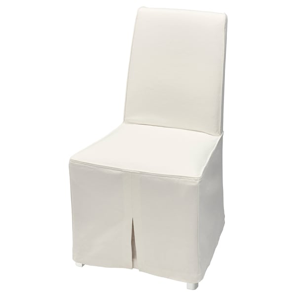 BERGMUND chair with long cover, white/Inseros white, 52x95x59 cm