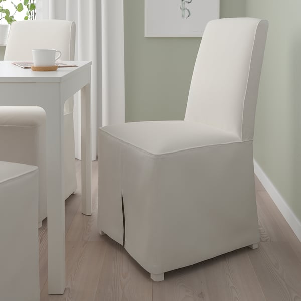 BERGMUND chair with long cover, white/Inseros white, 52x95x59 cm