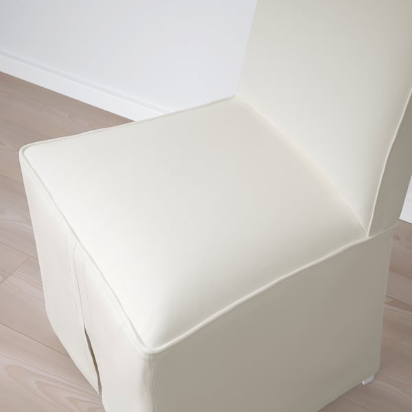 BERGMUND chair with long cover, white/Inseros white, 52x95x59 cm