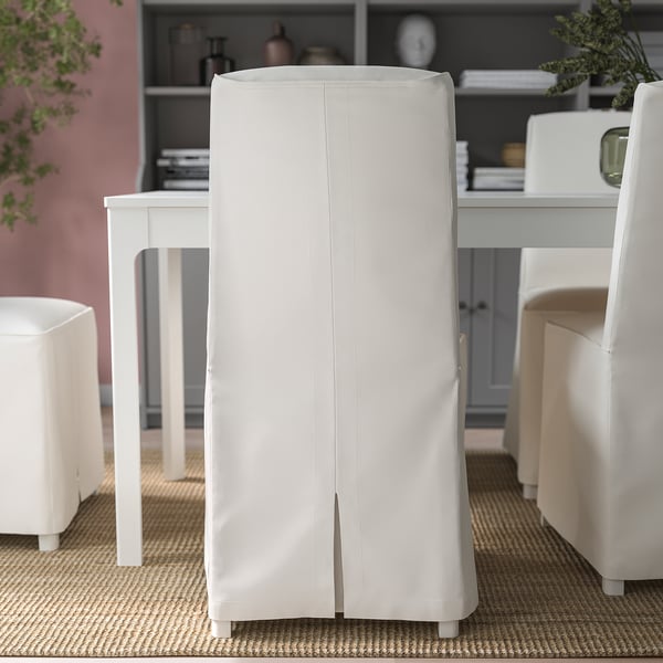 BERGMUND chair with long cover, white/Inseros white, 52x95x59 cm